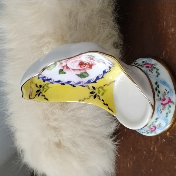 . Vintage Limoges Floral Tea Light Pedestal Porcelain Candle Holder - Picture 4 of 7